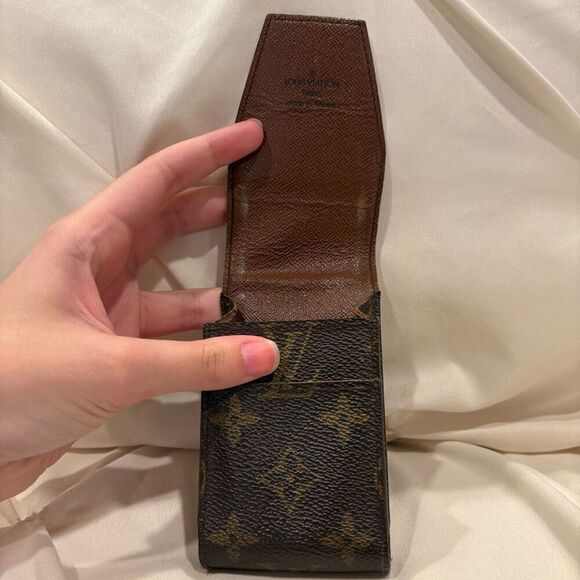 Vintage Louis Vuitton Classic Monogram Cigarette Case LV Coated Canvas Brown - Picture 6 of 11